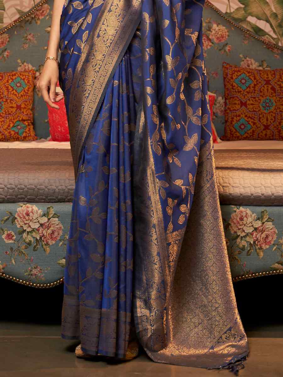 Blue Art Silk Handwoven Festival Party Classic Style Saree