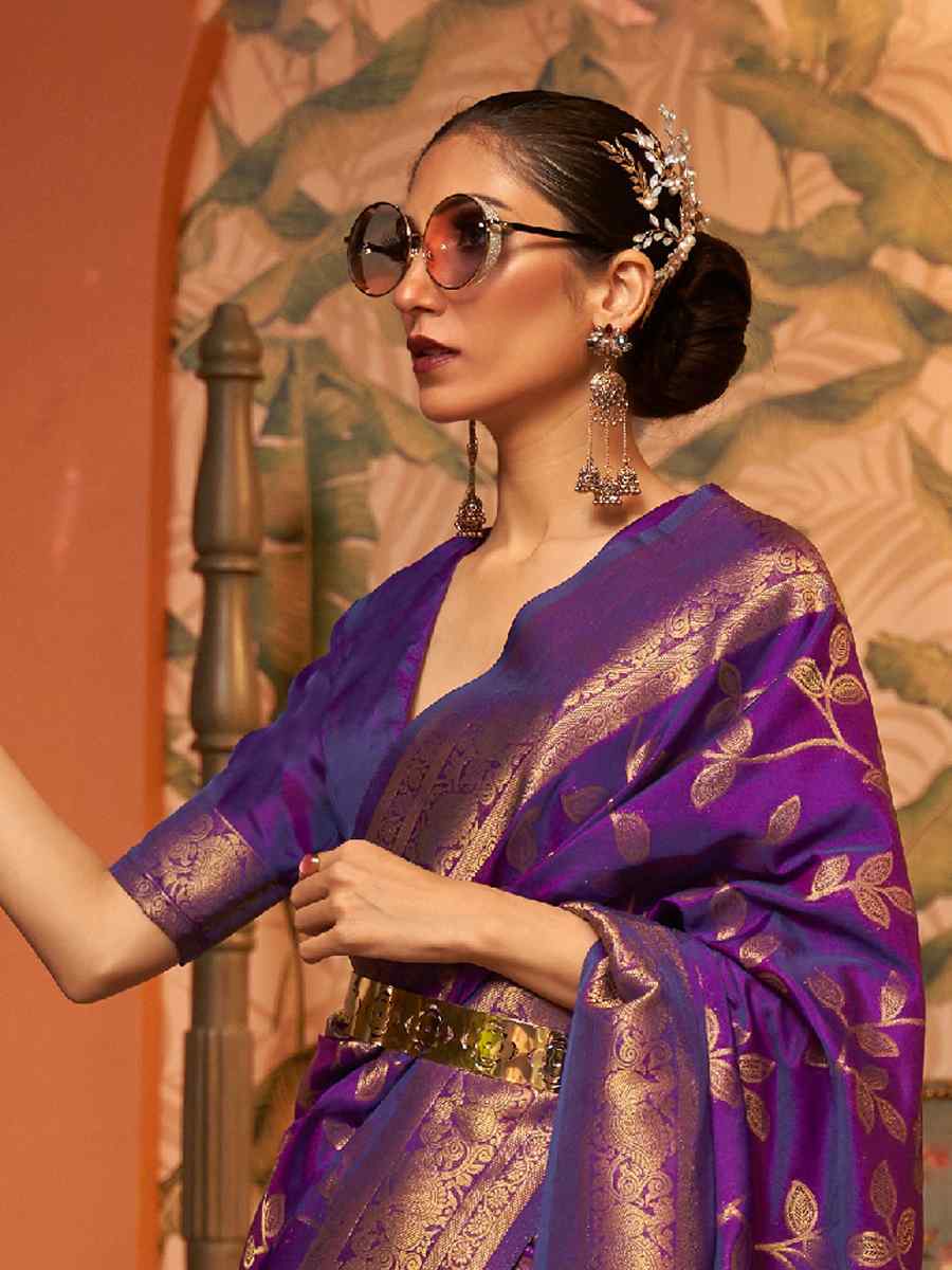 Blue Art Silk Handwoven Festival Party Classic Style Saree