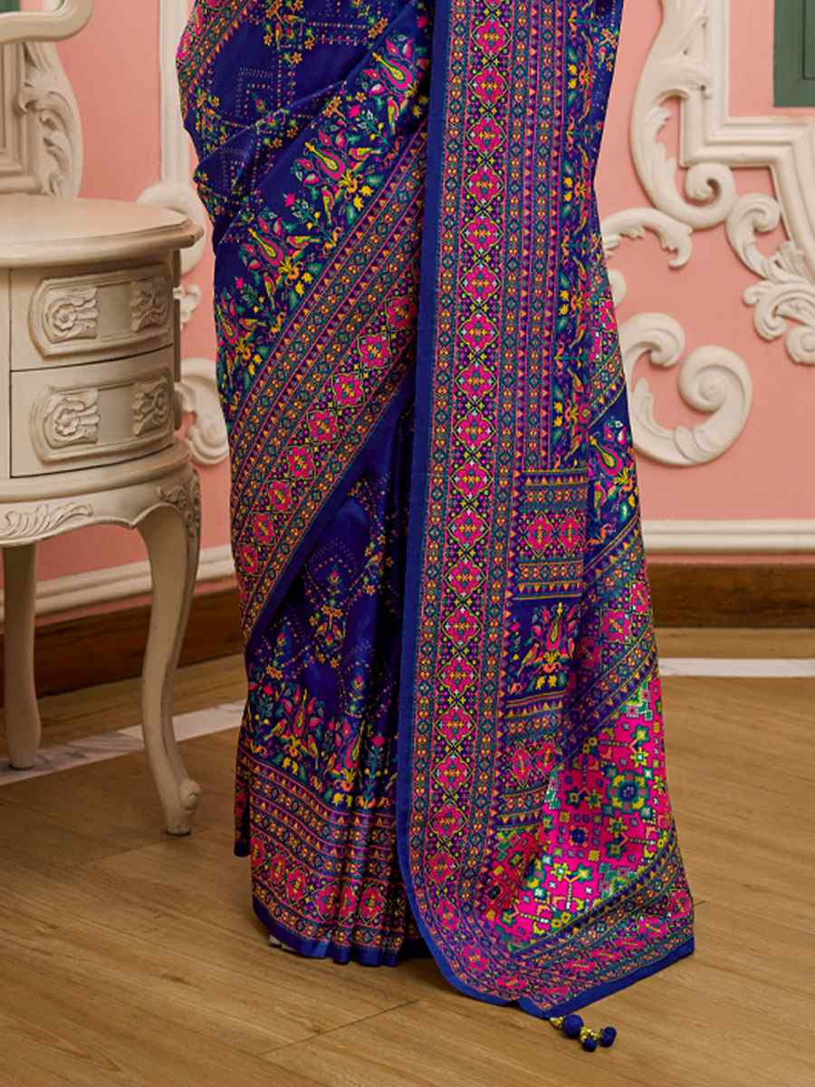 Blue Banarasi Silk Zari Handwoven Casual Reception Festival Wedding Fancy Classic Style Sarees