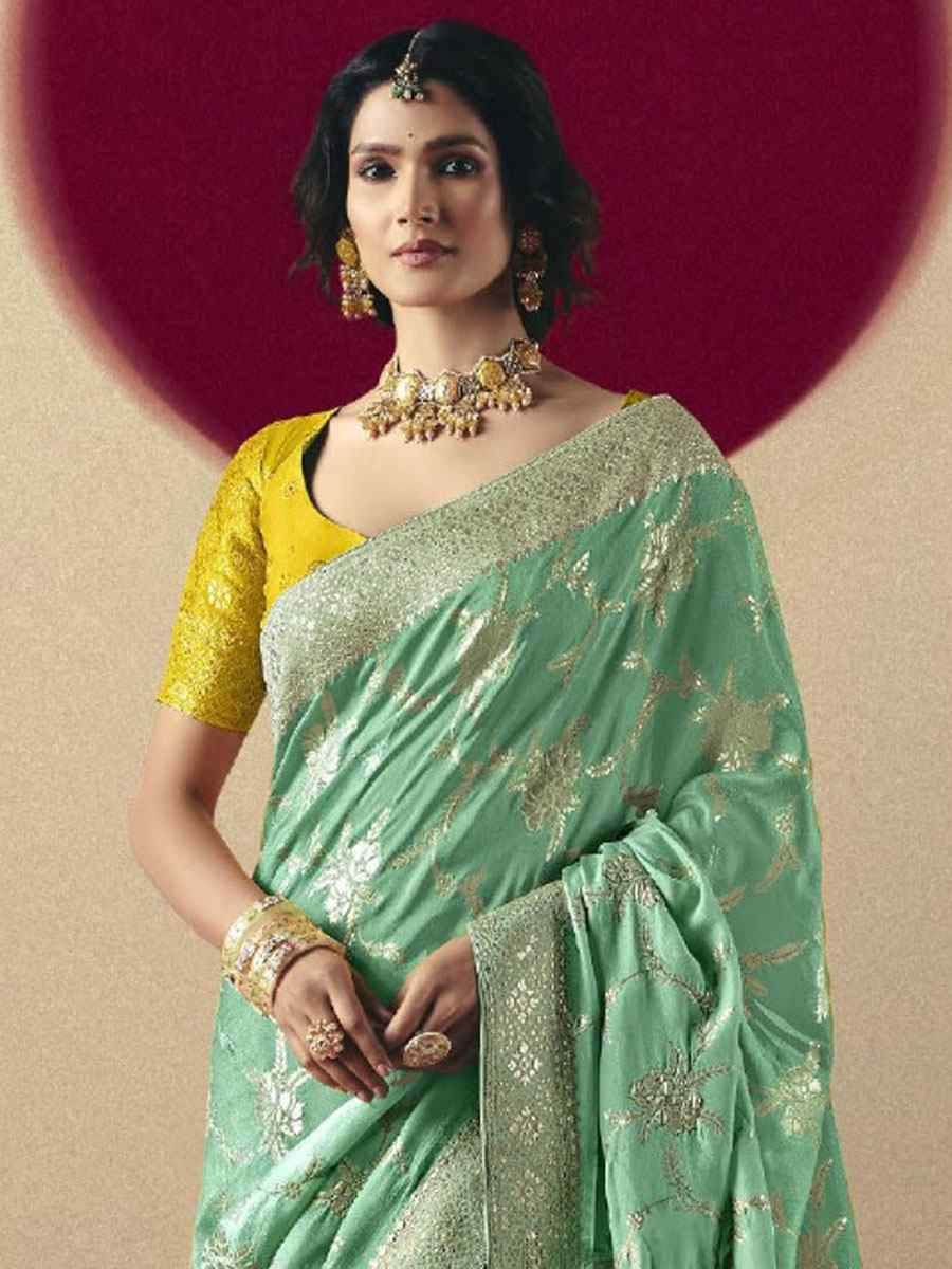 Blue Bemberg Viscose Handwoven Zari Work Traditional Bridal Reception Festival Wedding Fancy Heavy Border Saree