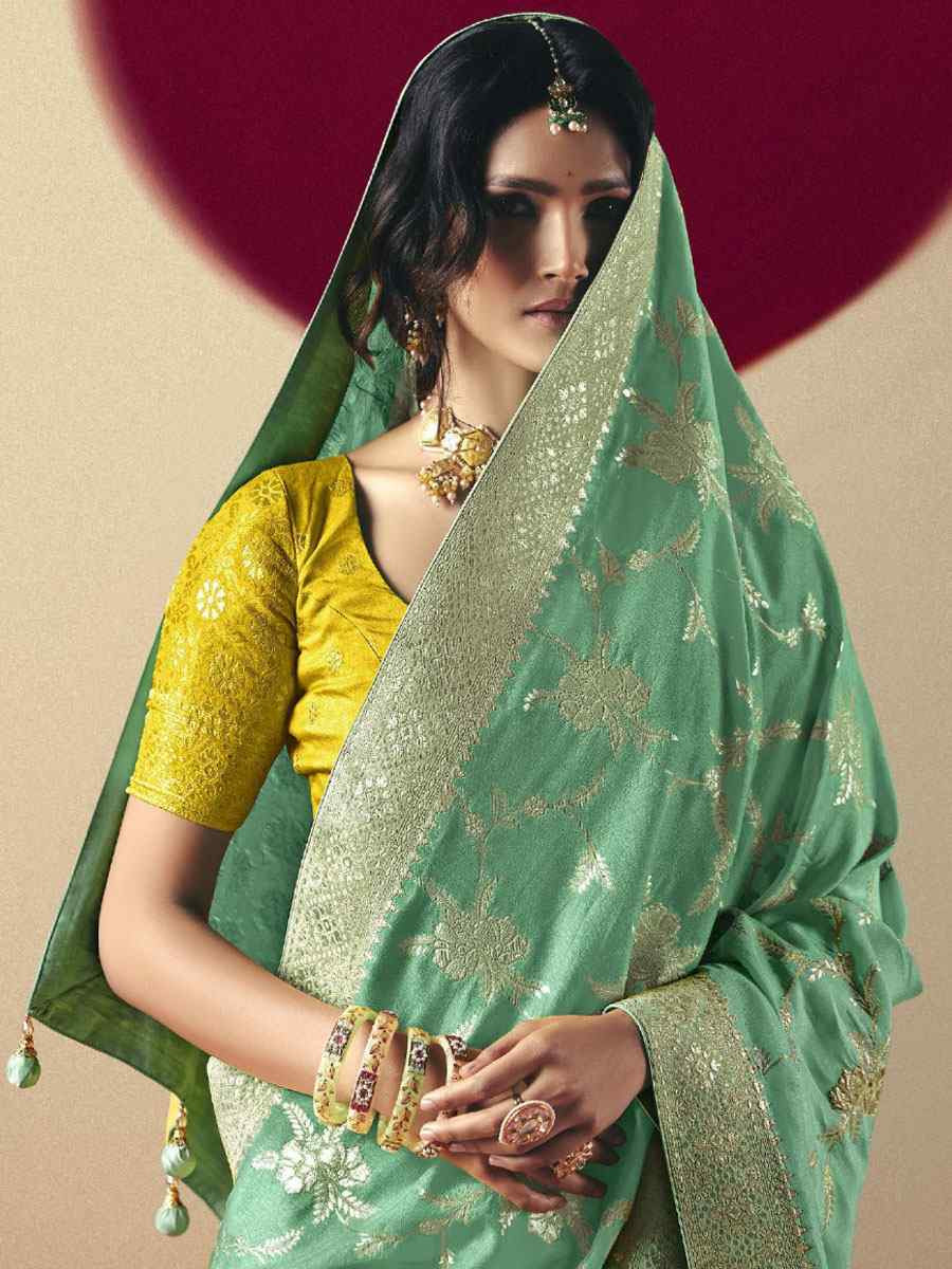 Blue Bemberg Viscose Handwoven Zari Work Traditional Bridal Reception Festival Wedding Fancy Heavy Border Saree