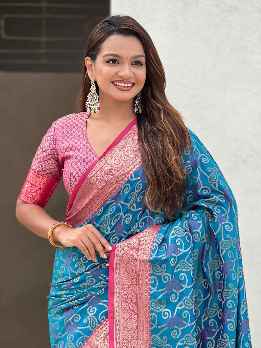 Blue Patola Silk Handwoven Casual Reception Festival Wedding Fancy Classic Style Sarees