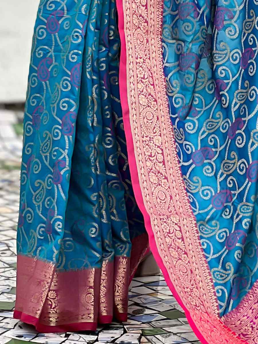 Blue Patola Silk Handwoven Casual Reception Festival Wedding Fancy Classic Style Sarees