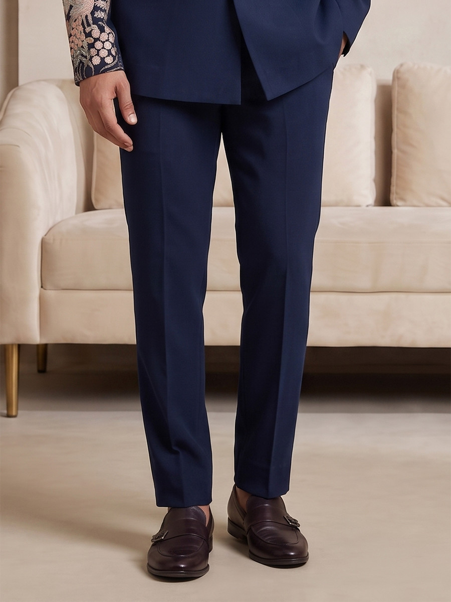 Blue Pure Lachka Embroidery Wedding Party Festival Casual Groom Ready jodhpuri suit