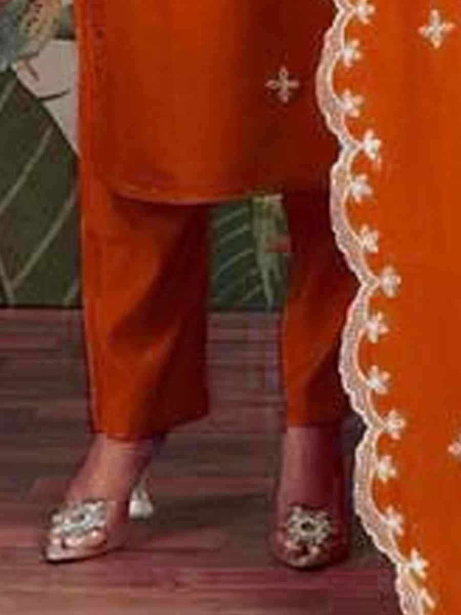 Blue Roman Silk Embroidery Party Wedding Festival Casual Ready Pant Salwar Kameez