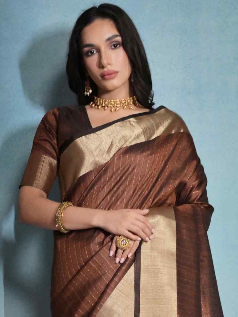 Blue Soft Tussar Silk Handwoven Casual Festival Classic Style Saree