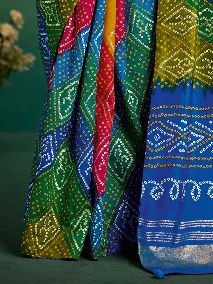 Blue Velvet Tussar Silk Printed Causal Reception Festival Wedding Fancy Classic Style Saree