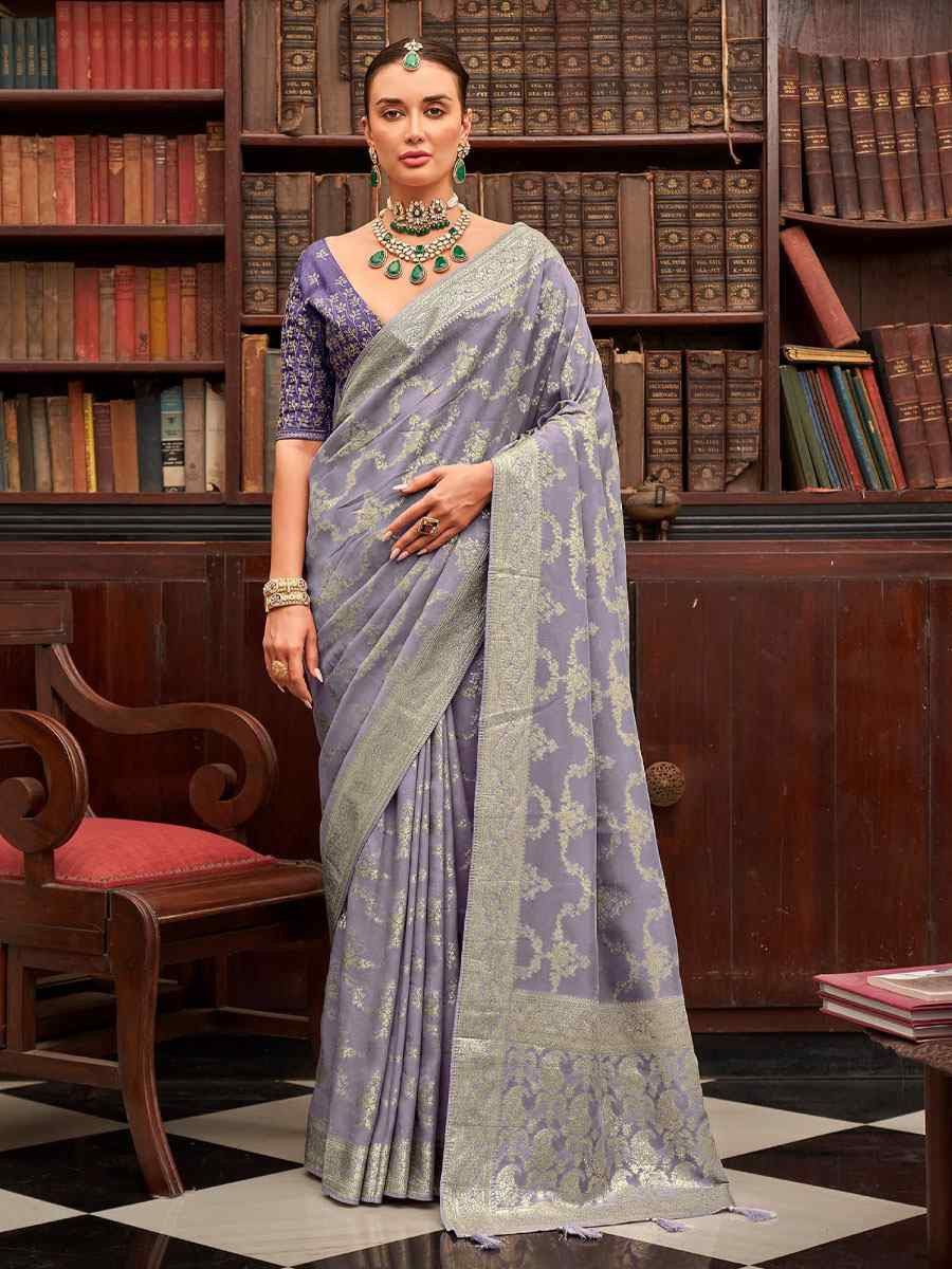 Blue Viscose Silk Handwoven Bridal Reception Festival Wedding Fancy Heavy Border Saree