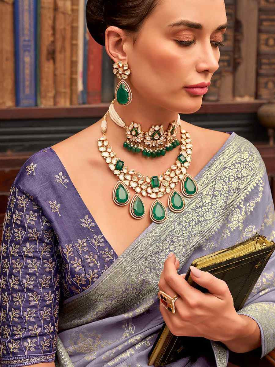 Blue Viscose Silk Handwoven Bridal Reception Festival Wedding Fancy Heavy Border Saree