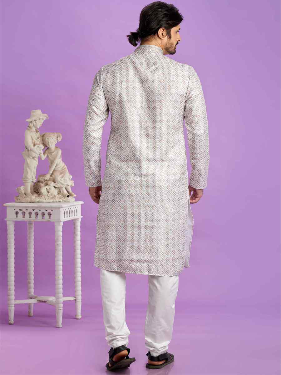 Brown Cotton Printed Festival Casual Kurta