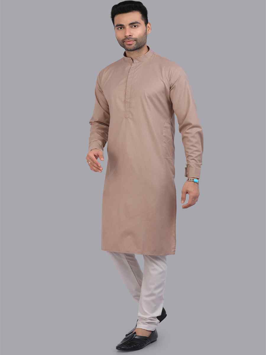 Chikoo Art Silk Printed Festival Casual Kurta