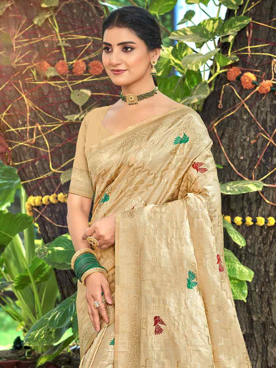 Chiku Assam Silk Handwoven Traditional Bridal Reception Festival Wedding Fancy Classic Style Sarees