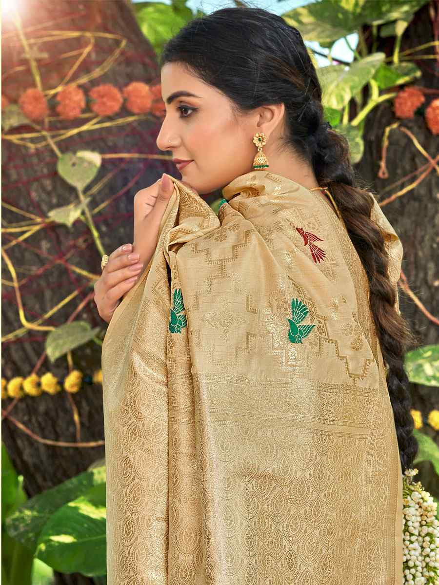 Chiku Assam Silk Handwoven Traditional Bridal Reception Festival Wedding Fancy Classic Style Sarees