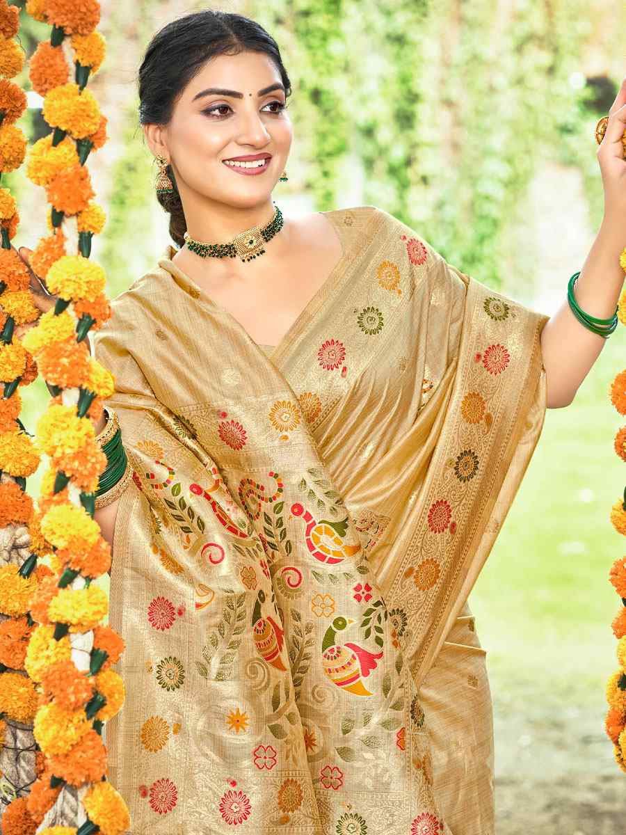 Chiku Assam Silk Handwoven Traditional Bridal Reception Festival Wedding Fancy Classic Style Sarees