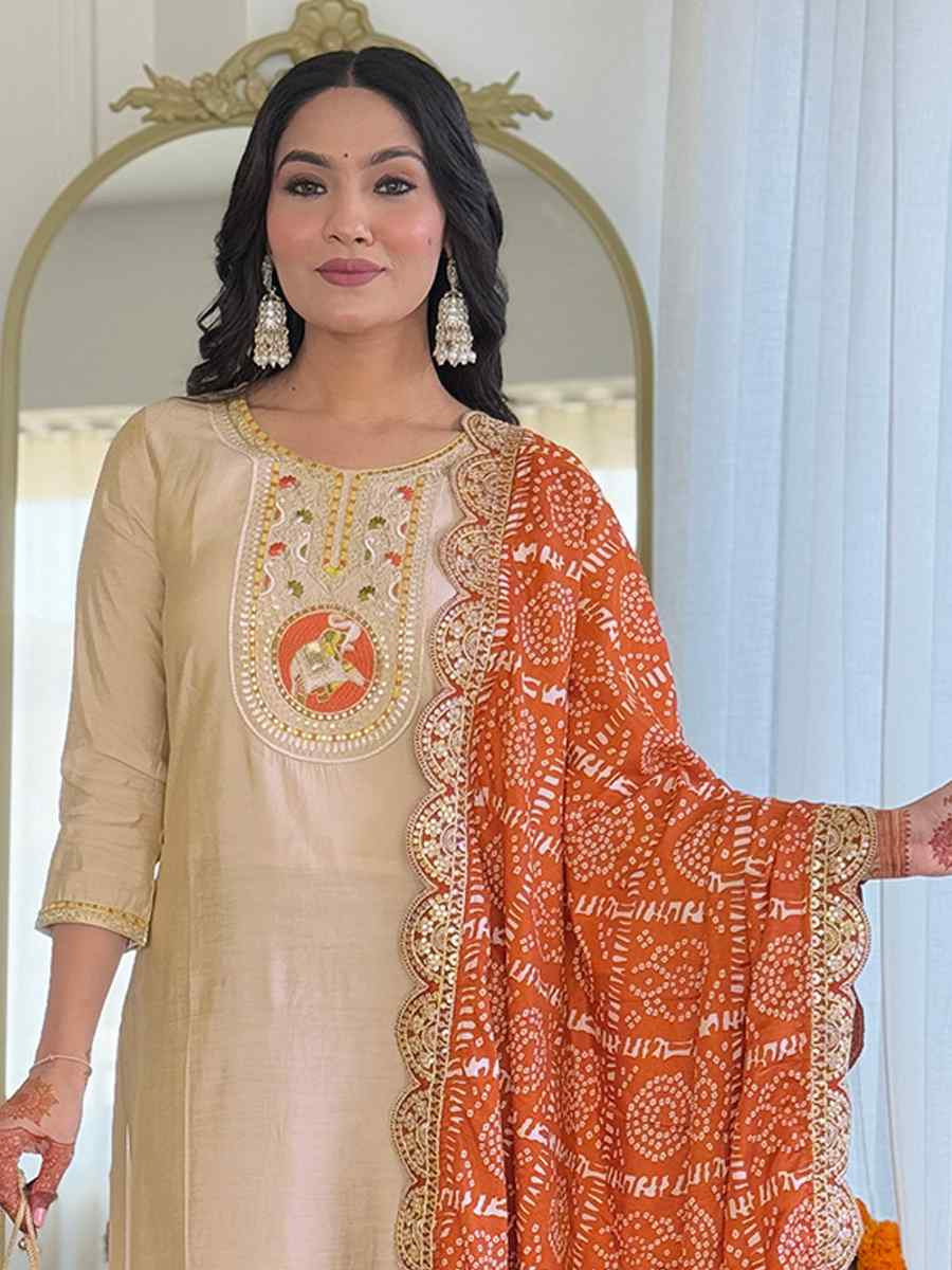 Chiku Viscose Embroidery Party Wedding Festival Casual Ready Pant Salwar Kameez