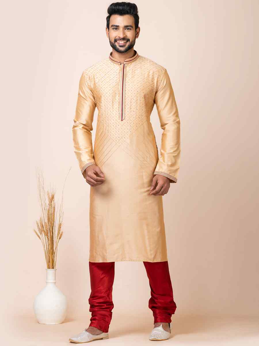 Chiku Viscose Woven Festival Mehendi Kurta
