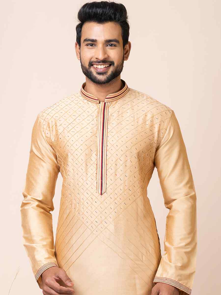 Chiku Viscose Woven Festival Mehendi Kurta