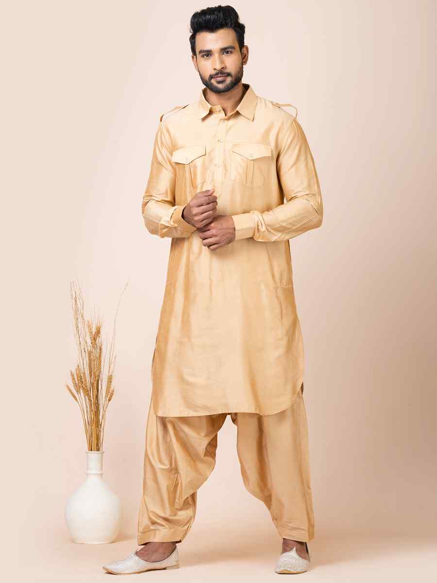Chiku Viscose Woven Festival Mehendi Kurta