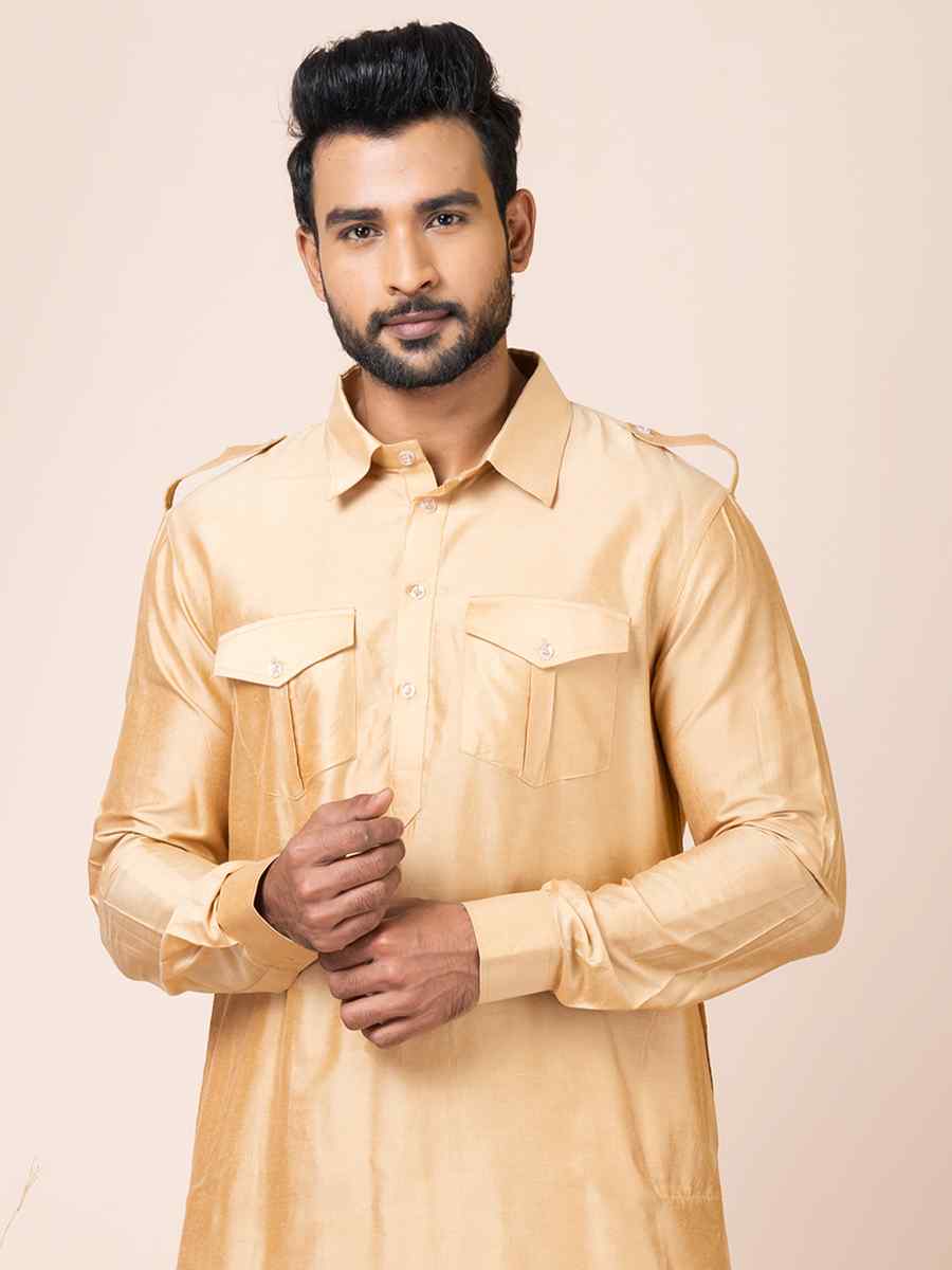 Chiku Viscose Woven Festival Mehendi Kurta