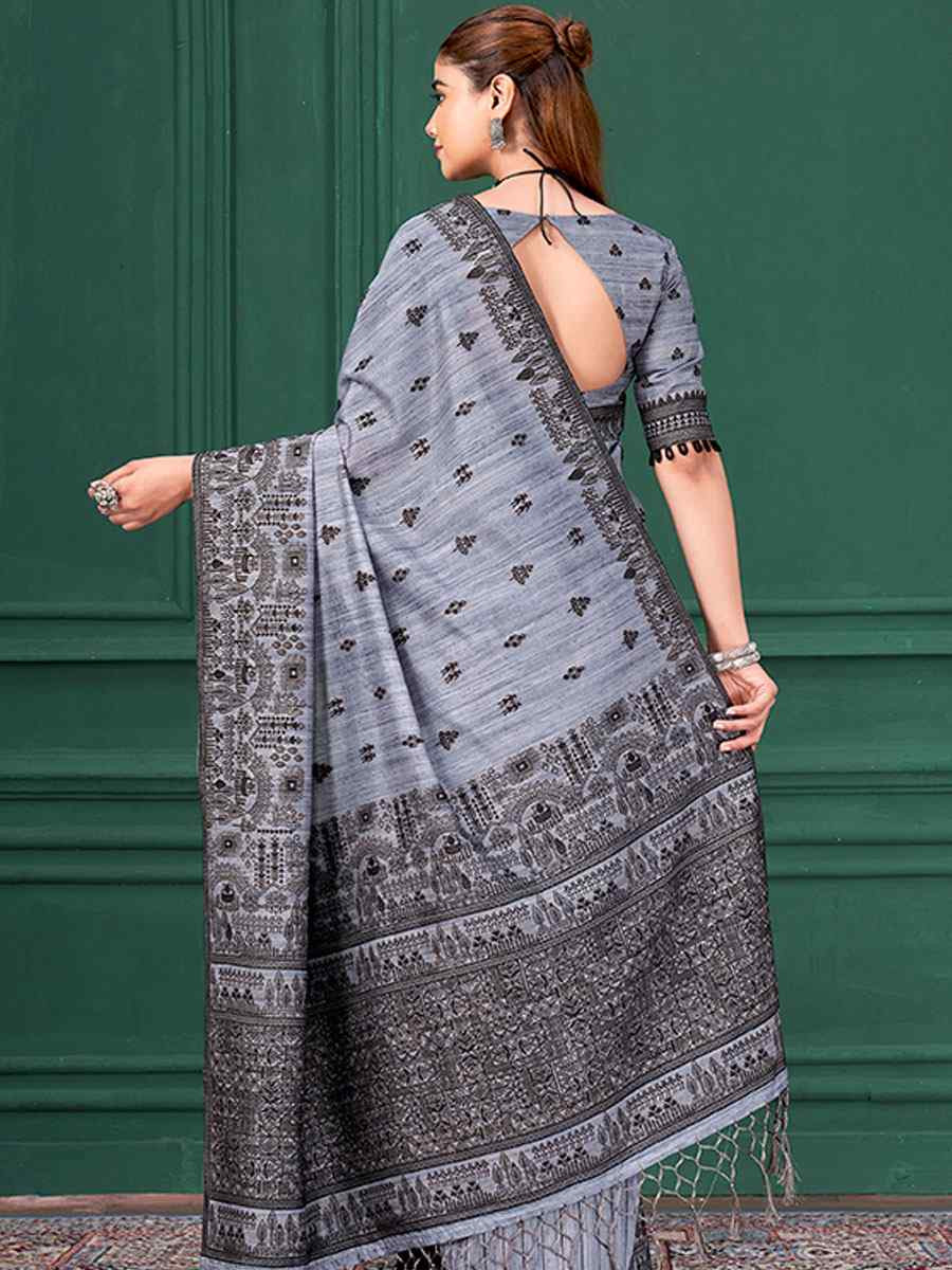 Cream Printed Handwoven Traditional Bridal Reception Festival Wedding Fancy Classic Style Sarees