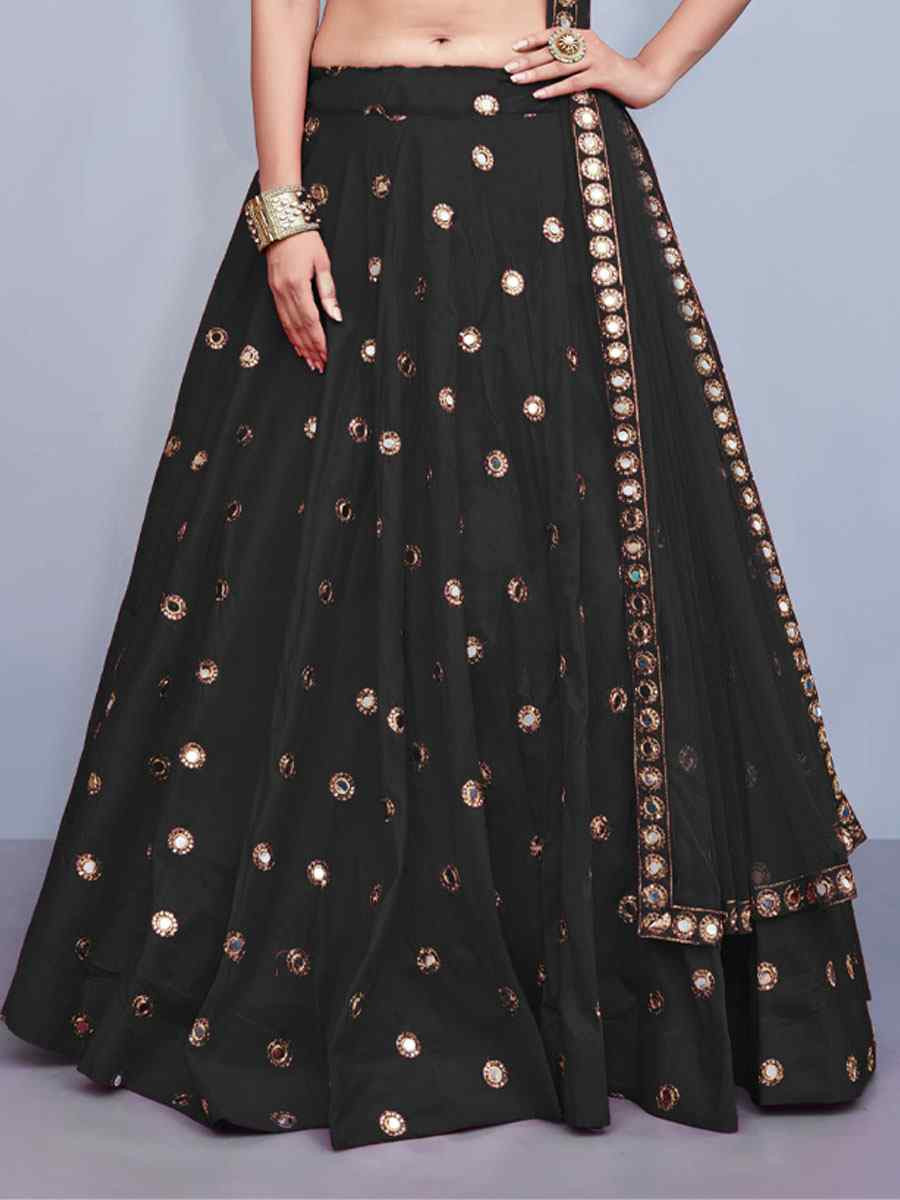 Cream Tafeta Silk Embroidered Festival Wedding Party Reception Heavy Border Lehenga Choli