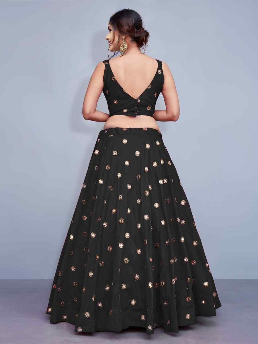 Cream Tafeta Silk Embroidered Festival Wedding Party Reception Heavy Border Lehenga Choli