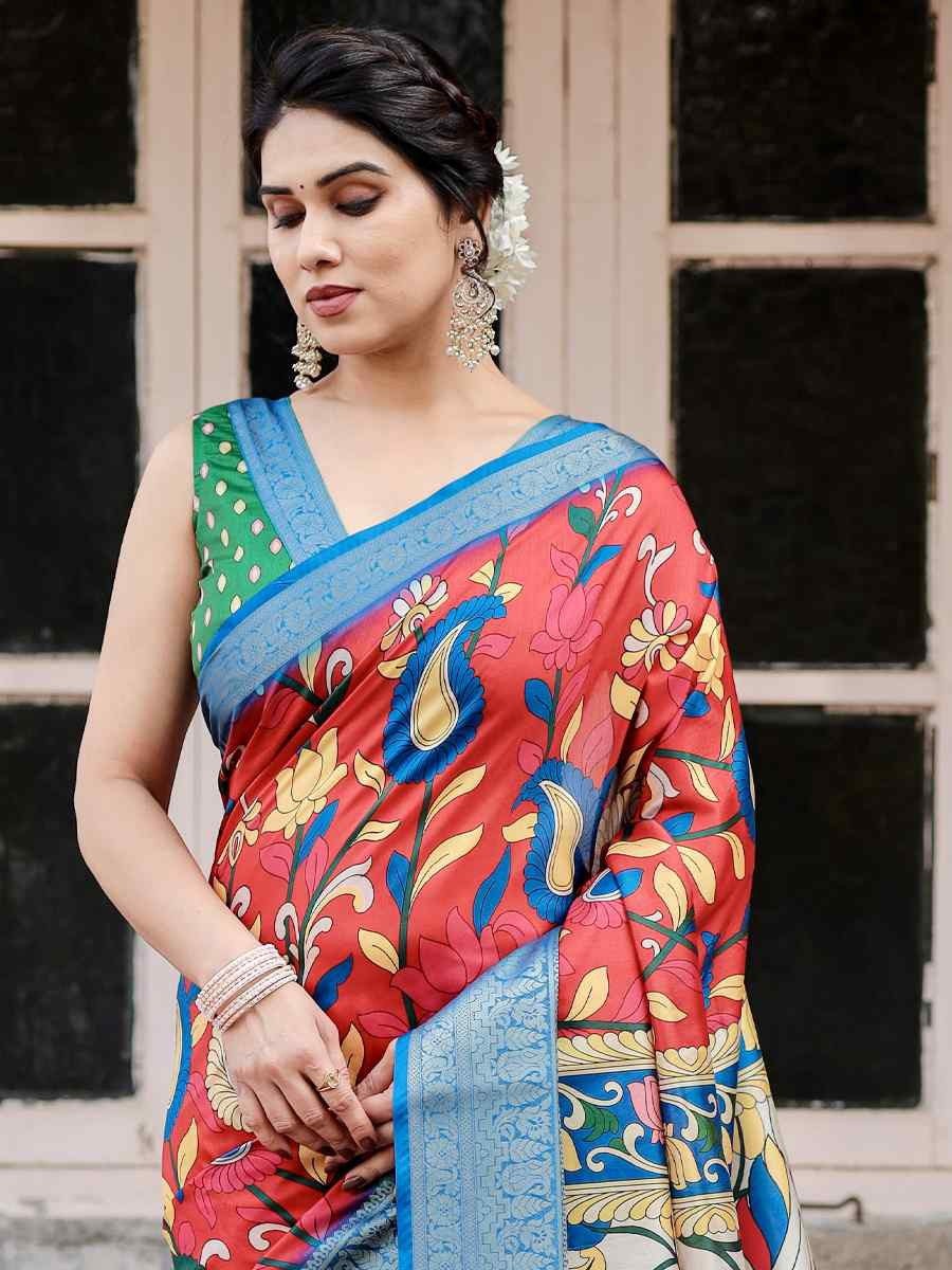 Dark Blue Tussar Silk Zari Handwoven Printed Casual Reception Festival Wedding Fancy Heavy Border Saree