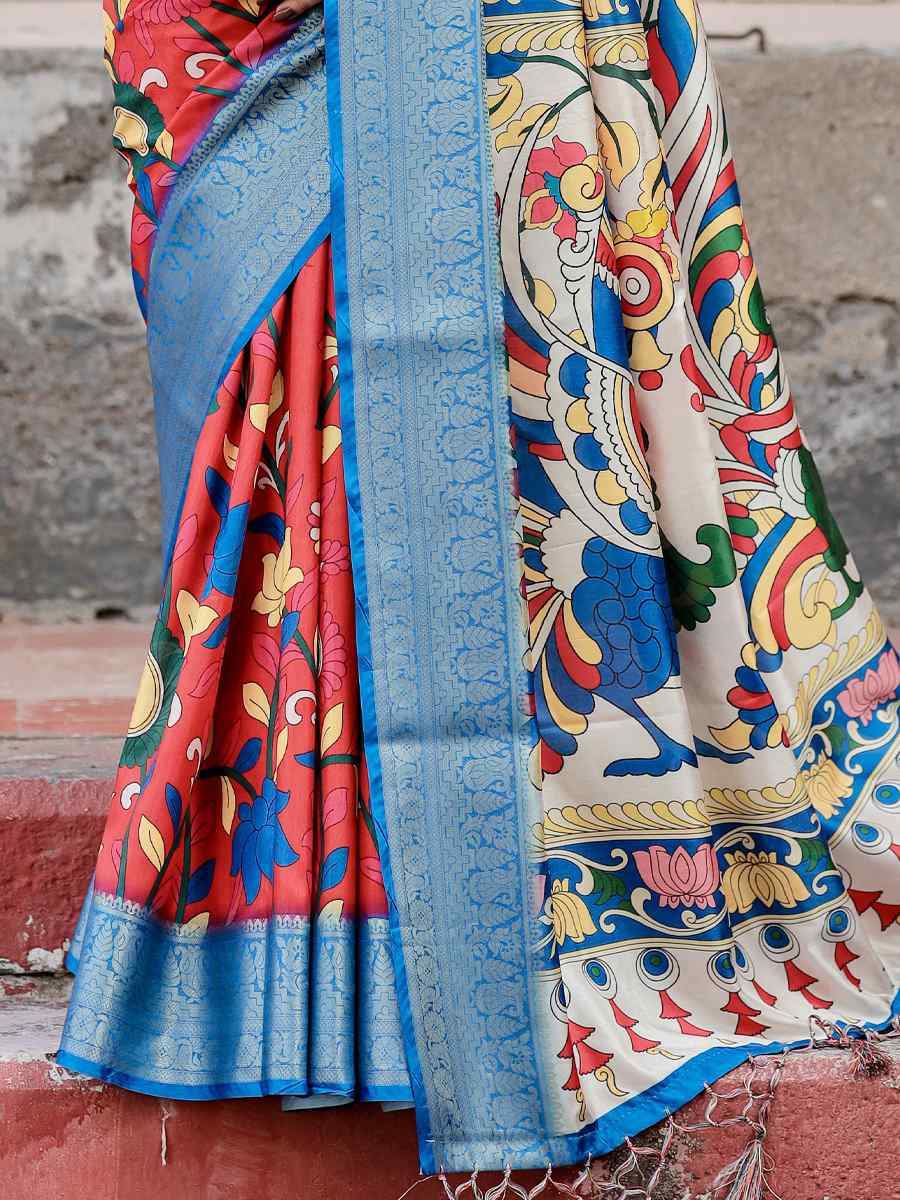 Dark Blue Tussar Silk Zari Handwoven Printed Casual Reception Festival Wedding Fancy Heavy Border Saree