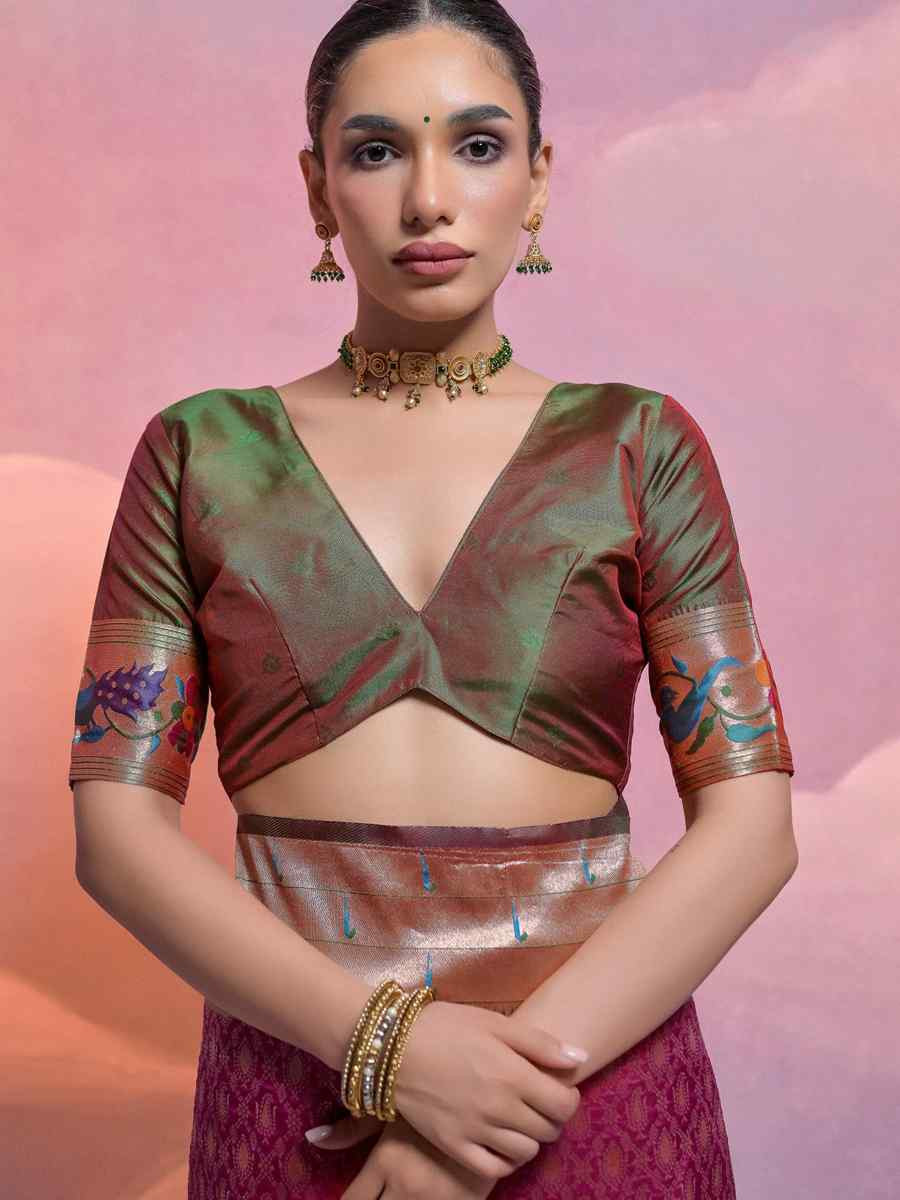 Dark Purple Soft Banarasi Silk Kanjivaram Party Bridal Reception Festival Wedding Fancy Heavy Border Saree