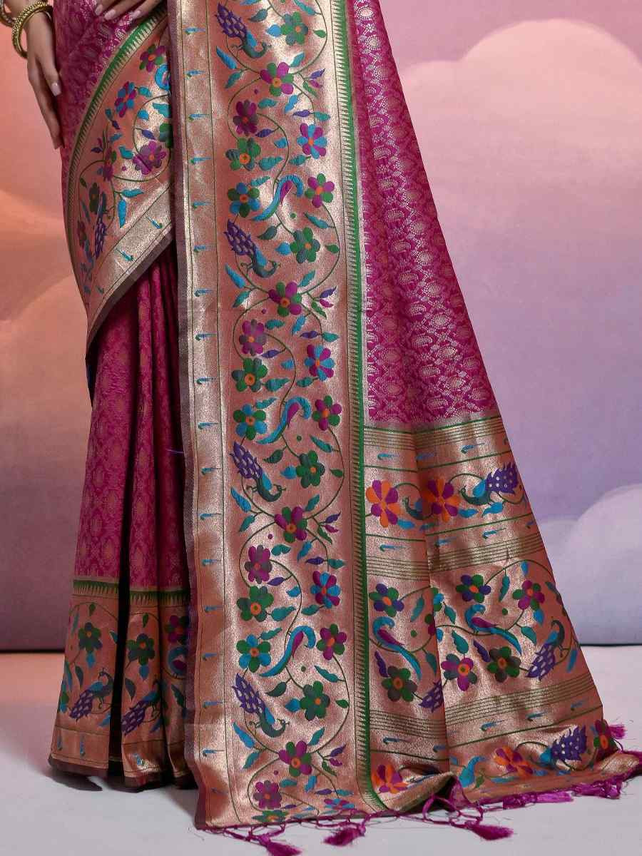 Dark Purple Soft Banarasi Silk Kanjivaram Party Bridal Reception Festival Wedding Fancy Heavy Border Saree
