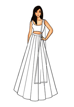 dummy blouse-lehenga