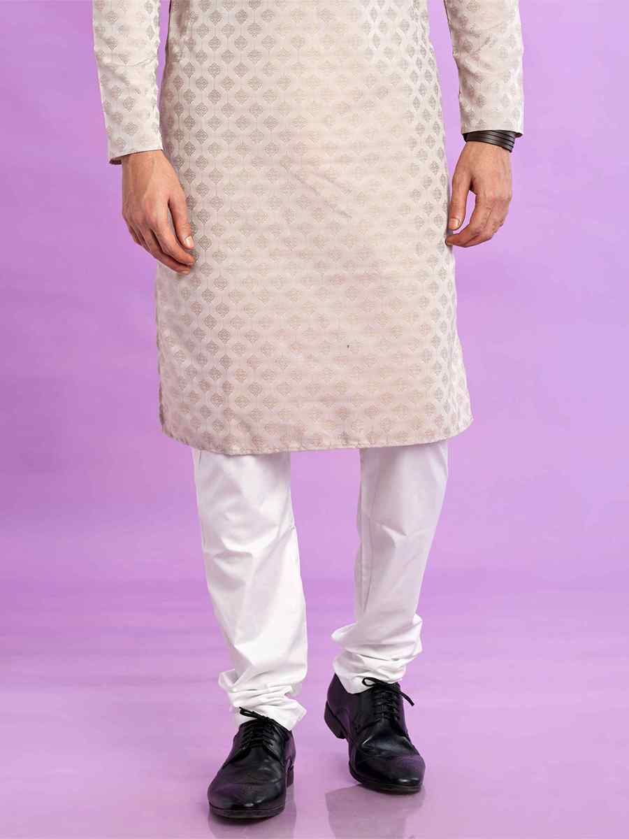 Dusty Jacquard Art Soft Silk Printed Festival Casual Kurta