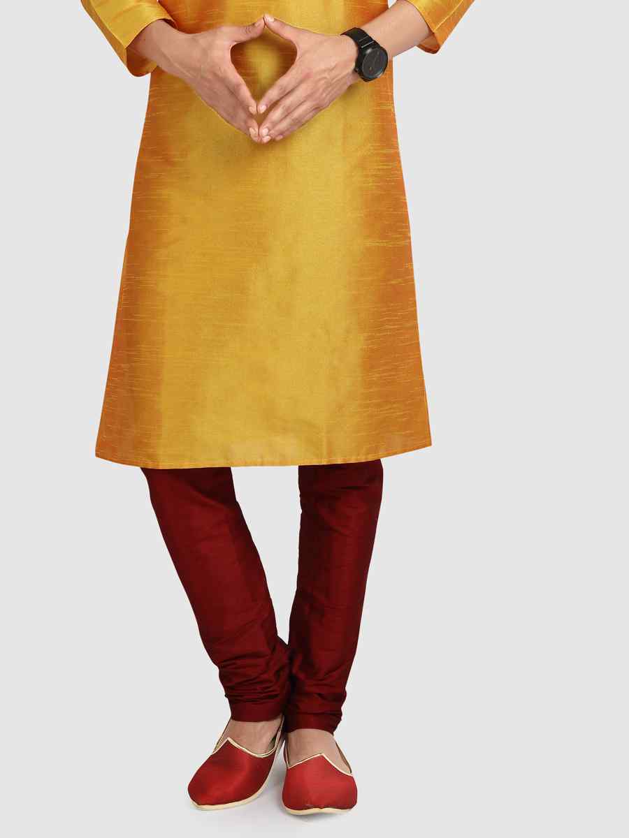 Fire Art Silk Plain Festival Kurta