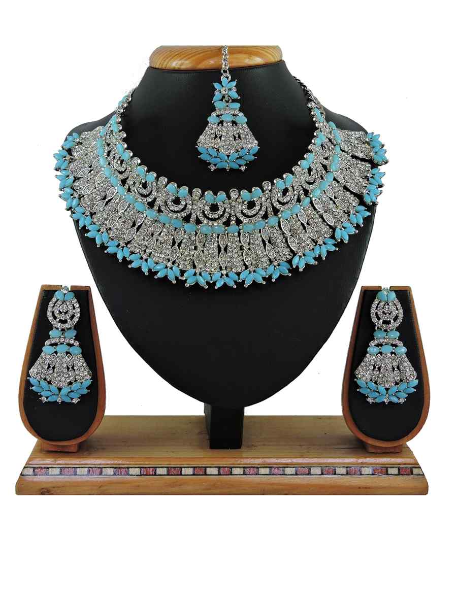 Firozi Alloy Festival Wear Kundan Necklace