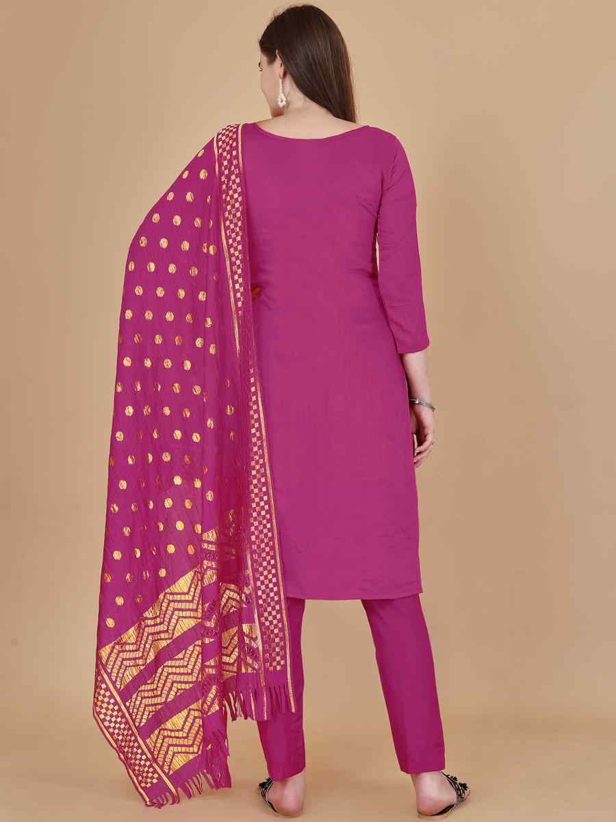 Gajari Cotton Jacquard Handwoven Casual Festival Pant Salwar Kameez