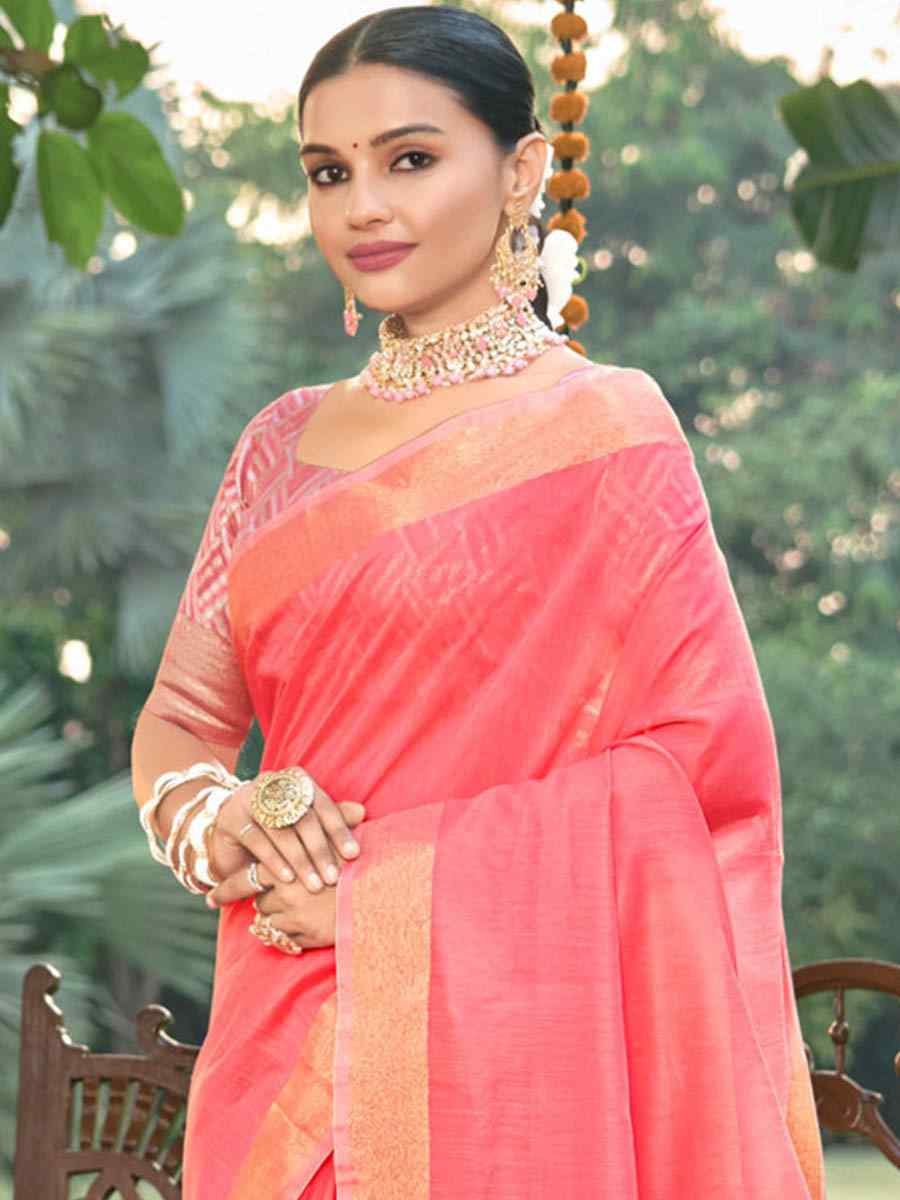 Gajri Cotton Handwoven Casual Festival Heavy Border Saree