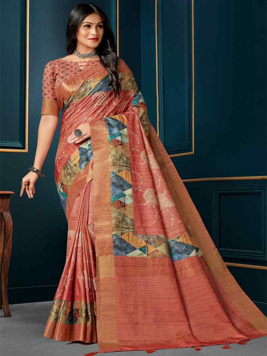 Gajri Kotha Silk Embroidered Mehendi Festival Heavy Border Saree