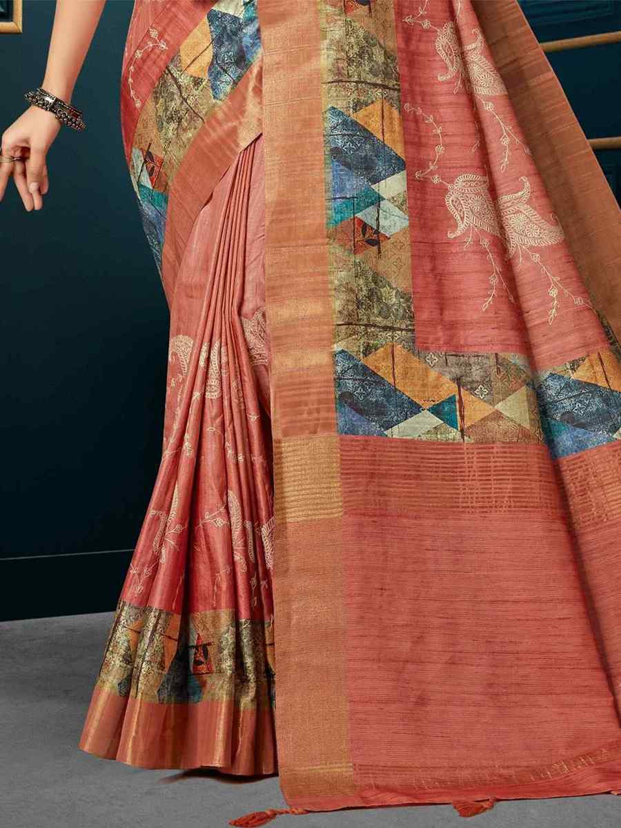 Gajri Kotha Silk Embroidered Mehendi Festival Heavy Border Saree