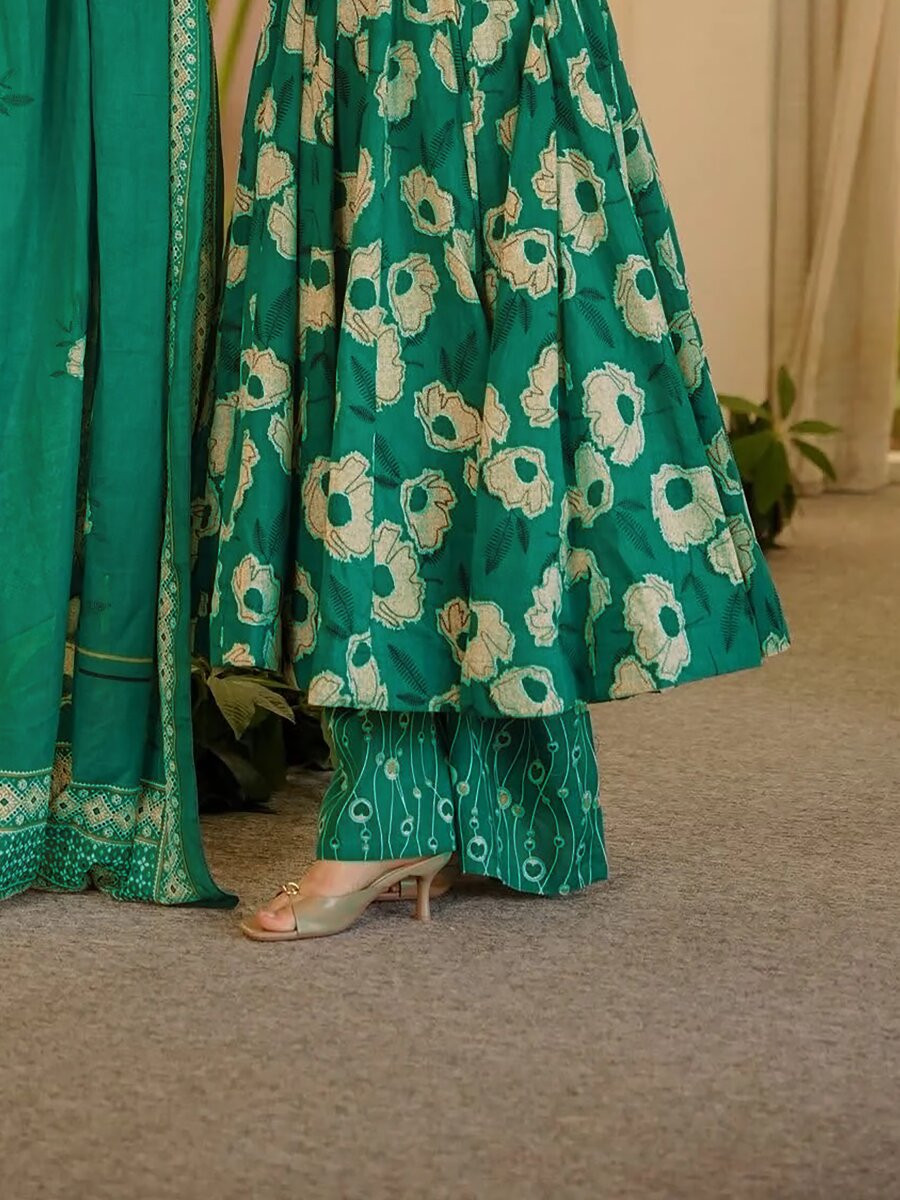 Geen Printed Wedding Party Festival Casual Ready Anarkali Palazzo Pant Salwar Kameez