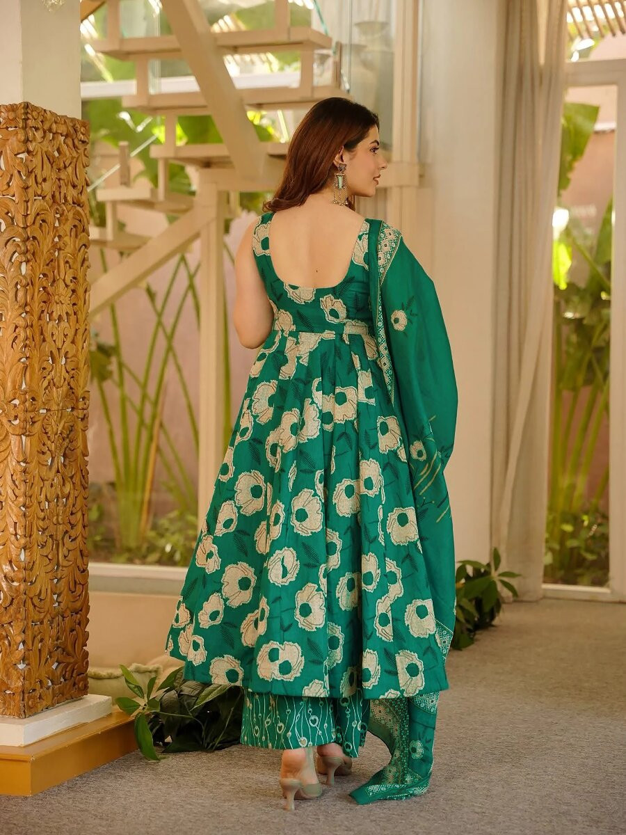 Geen Printed Wedding Party Festival Casual Ready Anarkali Palazzo Pant Salwar Kameez
