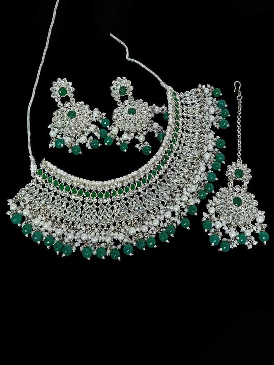 Gold Alloy Festival Wear Diamond Necklace