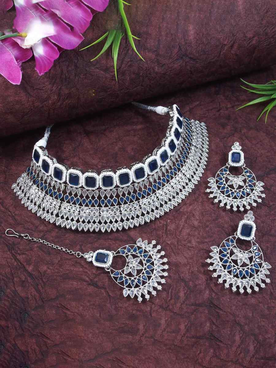 Gold Alloy Festival Wear Diamond Necklace
