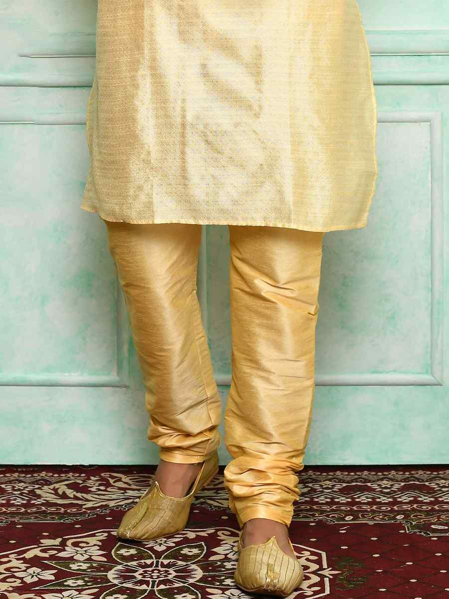 Gold Brocade Woven Festival Kurta