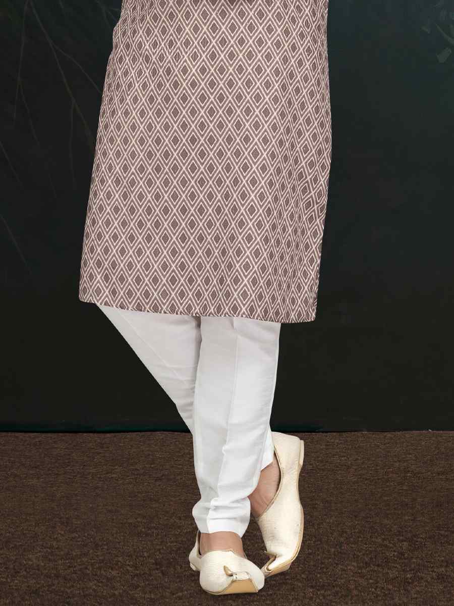 Gray Rayon Embroidered Festival Wedding Kurta