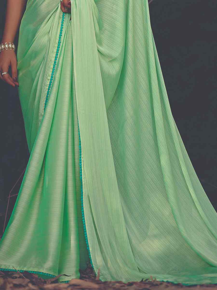Green Art Silk Handwoven Party Festival Classic Style Saree