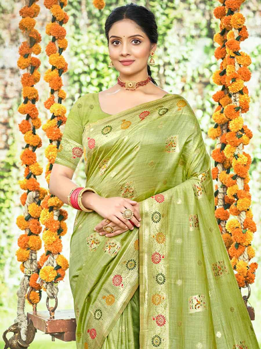 Green Assam Silk Handwoven Traditional Bridal Reception Festival Wedding Fancy Classic Style Sarees