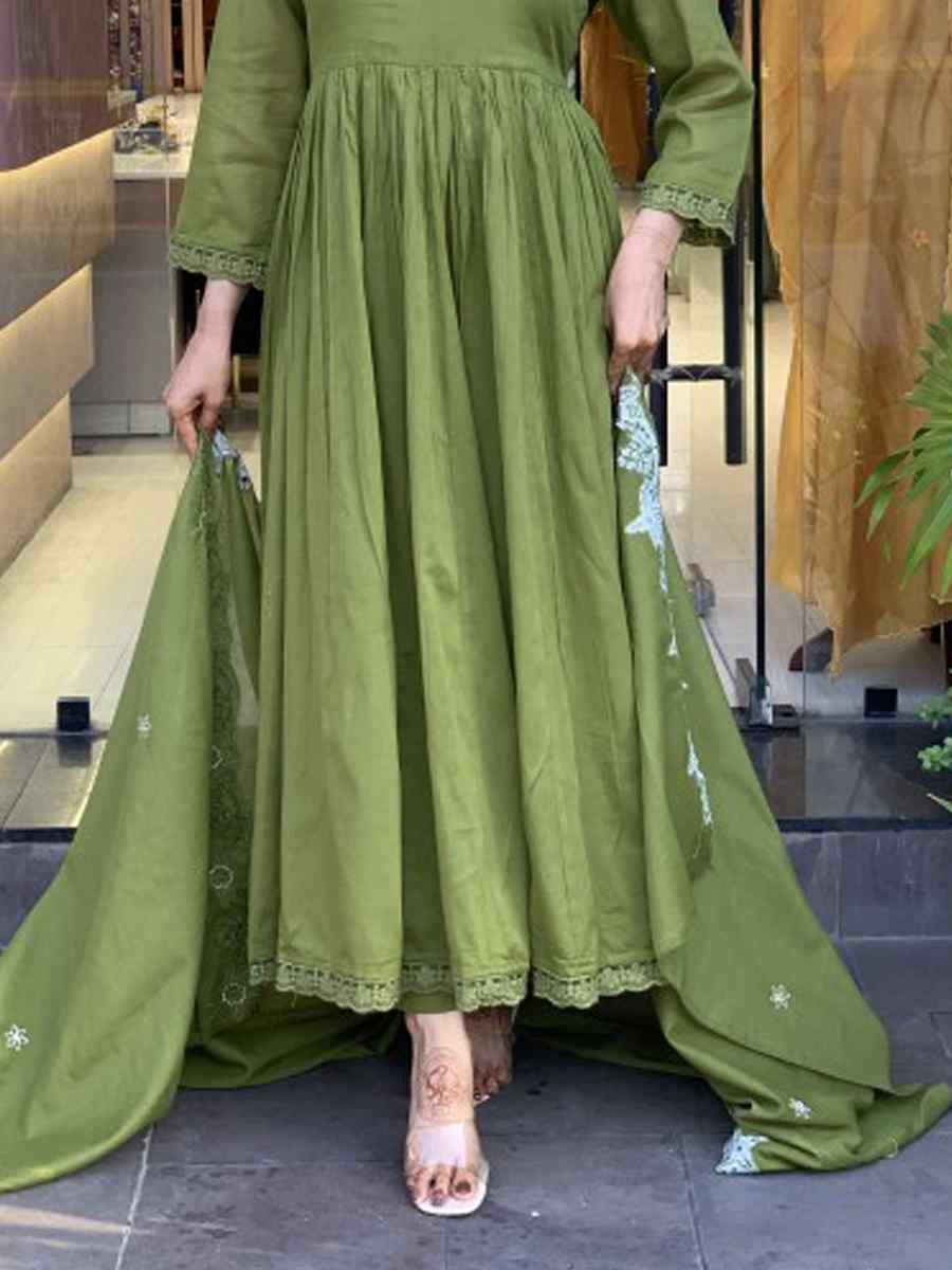 Green Bitalian Embroidered Festival Mehendi Ready Pant Salwar Kameez