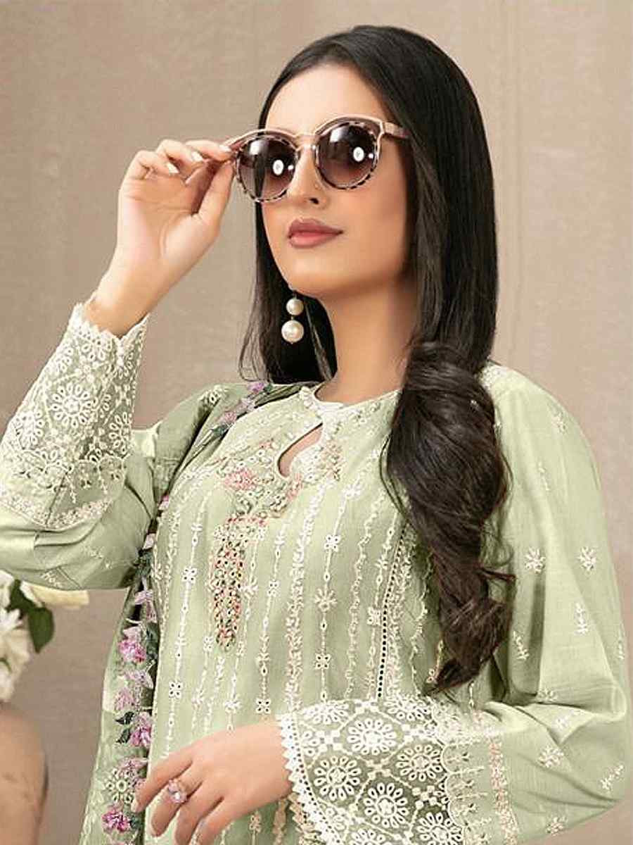 Green Georgette Embroidered Festival Wedding Pant Salwar Kameez