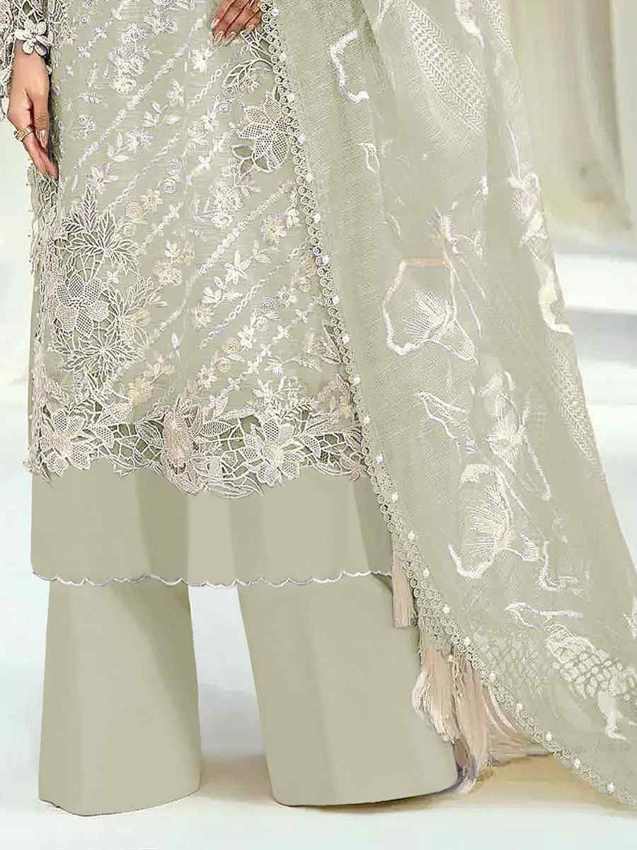 Green Georgette Embroidered Festival Wedding Pant Salwar Kameez