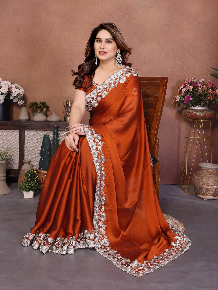 Green Rangoli Silk Embroidery Wedding Reception Party Festival Casual Heavy Border Sarees